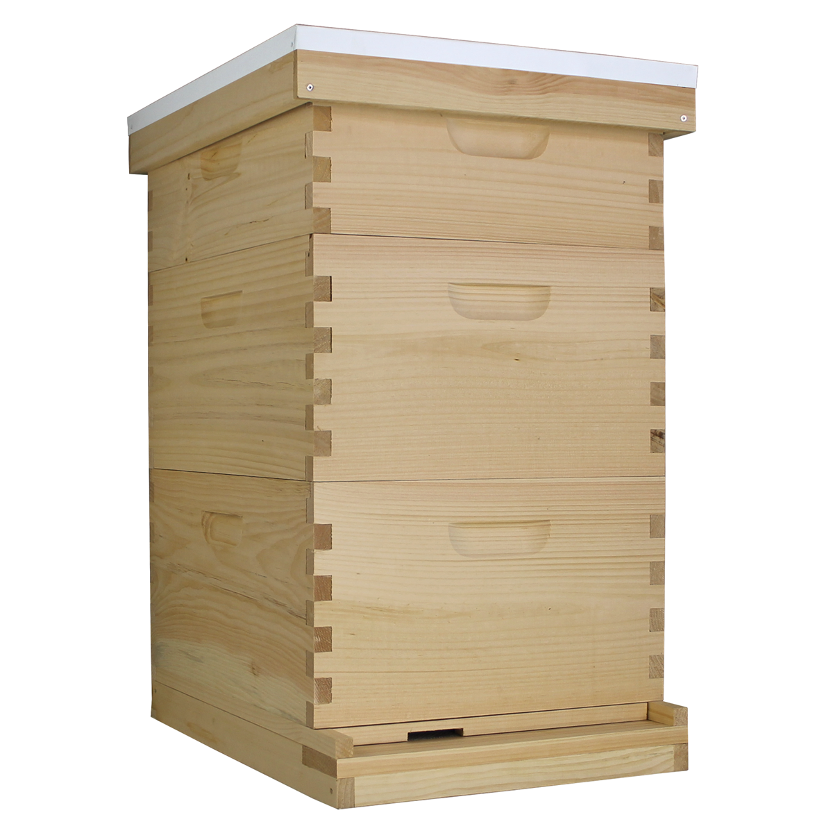 10-Frame Complete Beehive Kit – Fully Assembled Amish-Made with 2 Deep & 1 Medium Boxes, Frames & Wax-Coated Foundations