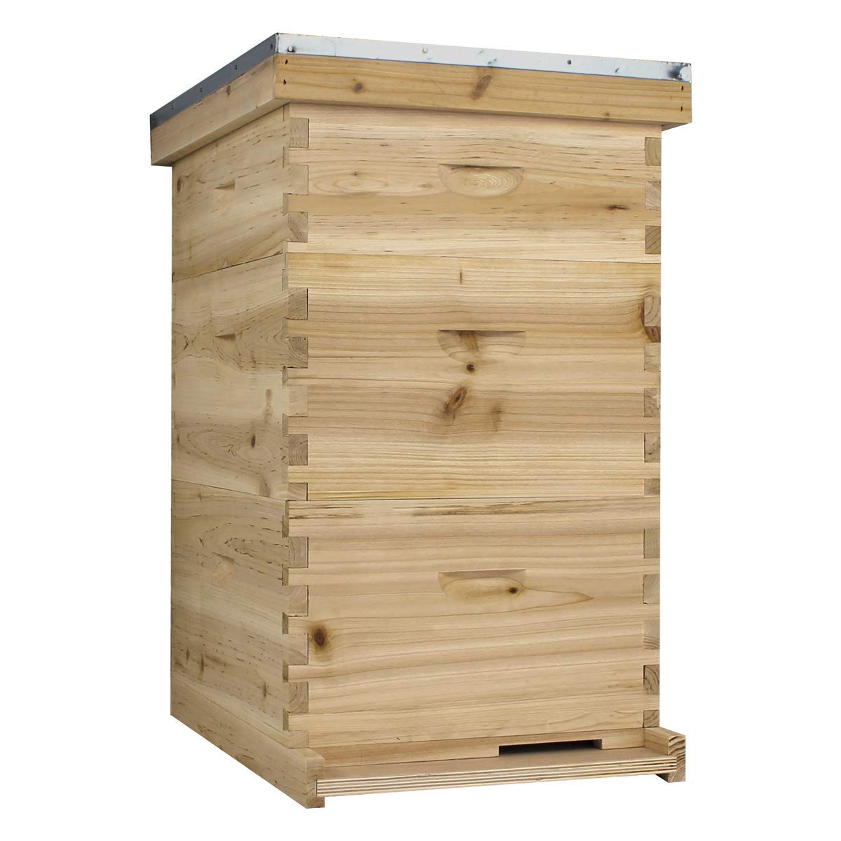 NuBee 10-Frame Complete Beehive Kit – Unassembled (2 Deep + 1 Medium Boxes) with Frames & Wax-Coated Foundations | Langstroth Hive for Beginners