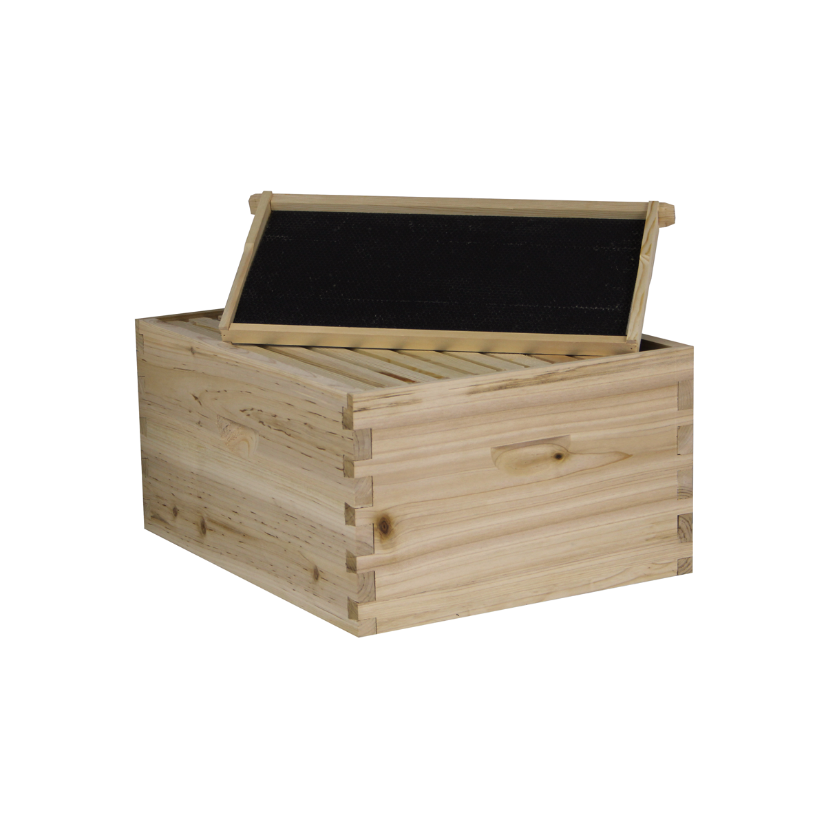 10 Frame Deep Brood Box w/ Dovetail Joints (Assembled w/ Frames and Foundations)