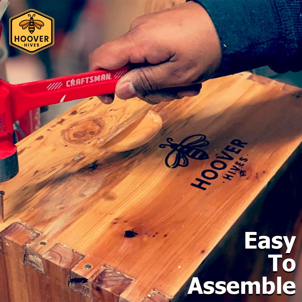 10-Frame Wax-Coated Beehive Kit – (2) Deep & (1) Medium Unassembled | Hoover Hives® Original Beeswax Finish