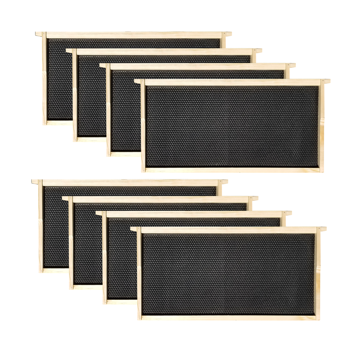 8 Frame Complete Beehive Kit – Fully Assembled & Painted (1 Deep Box) Amish-Made with Frames & Wax-Coated Foundations