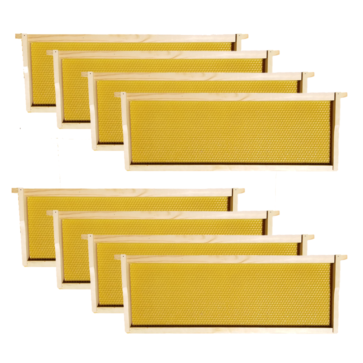 8 Frame Complete Beehive Kit – Fully Assembled (1 Deep & 1 Medium Boxes) Amish-Made with Frames & Wax-Coated Foundations