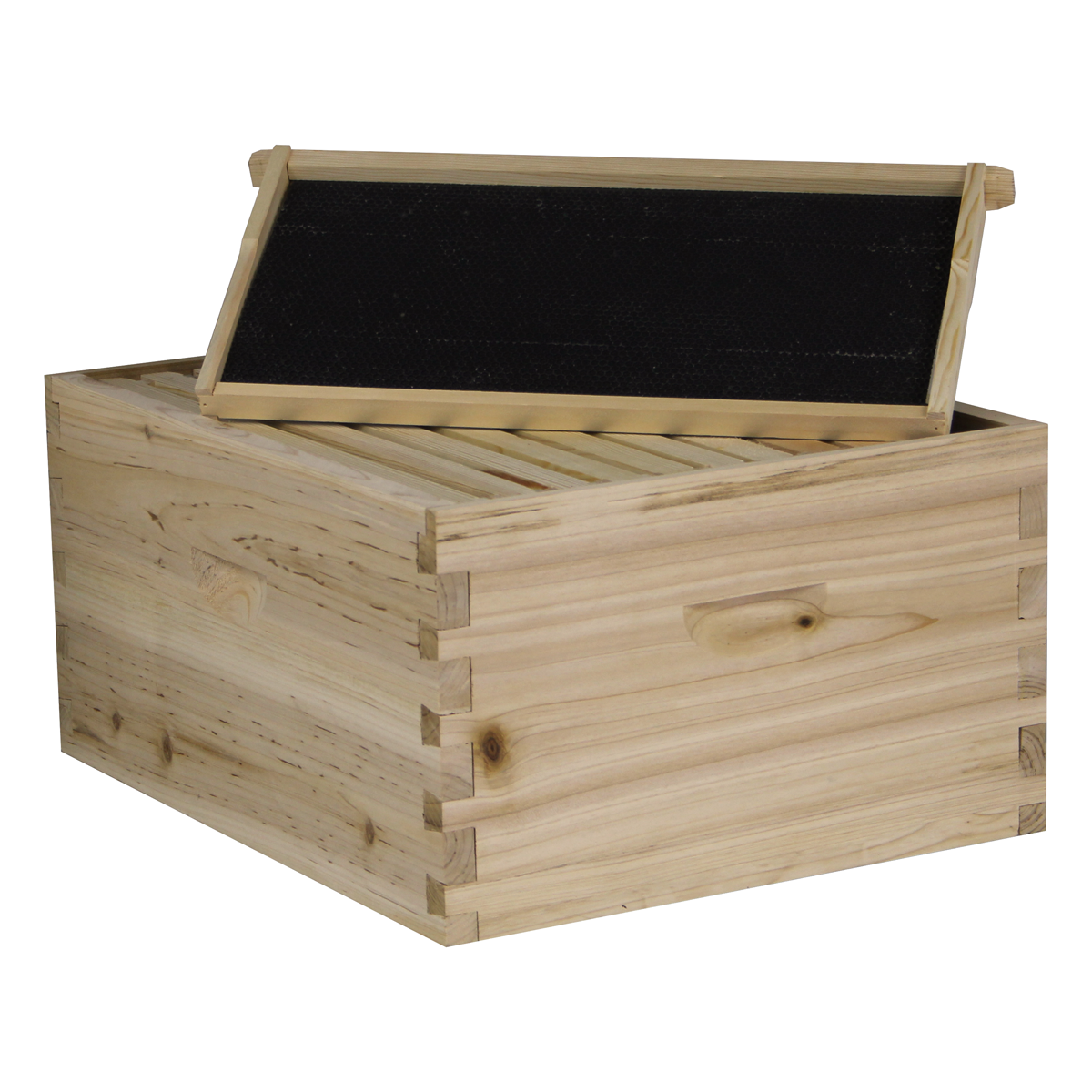 NuBee 10-Frame Beehive Starter Kit – Fully Assembled 1 Deep & 1 Medium Boxes with Frames & Wax-Coated Foundations
