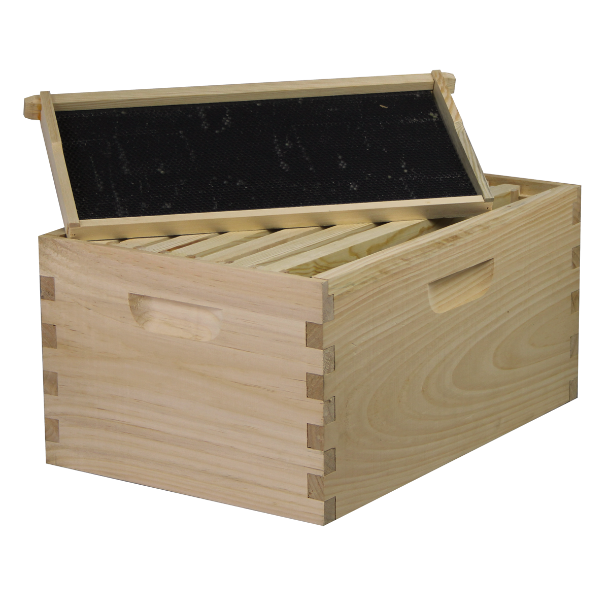 8 Frame Complete Beehive Kit – Amish-Made with 2 Deep & 1 Medium Boxes, Frames & Wax-Coated Foundations