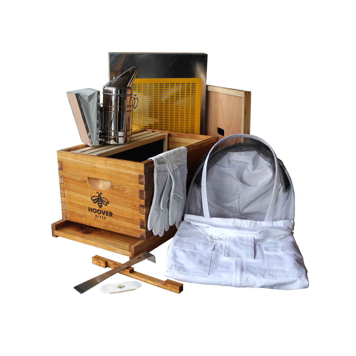 Wax-Coated 8 Frame Beehive - Starter Kit Starter Kit With 3 Frames