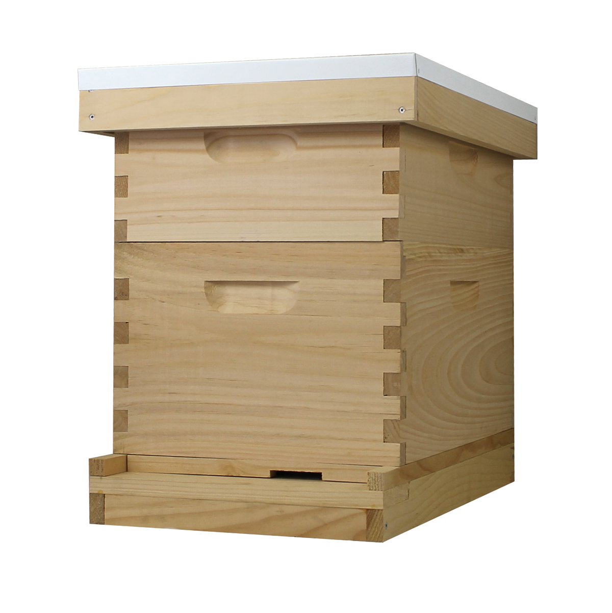 8 Frame Complete Beehive Kit – Fully Assembled & Painted (1 Deep & 1 Medium Boxes) Amish-Made with Frames & Wax-Coated Foundations