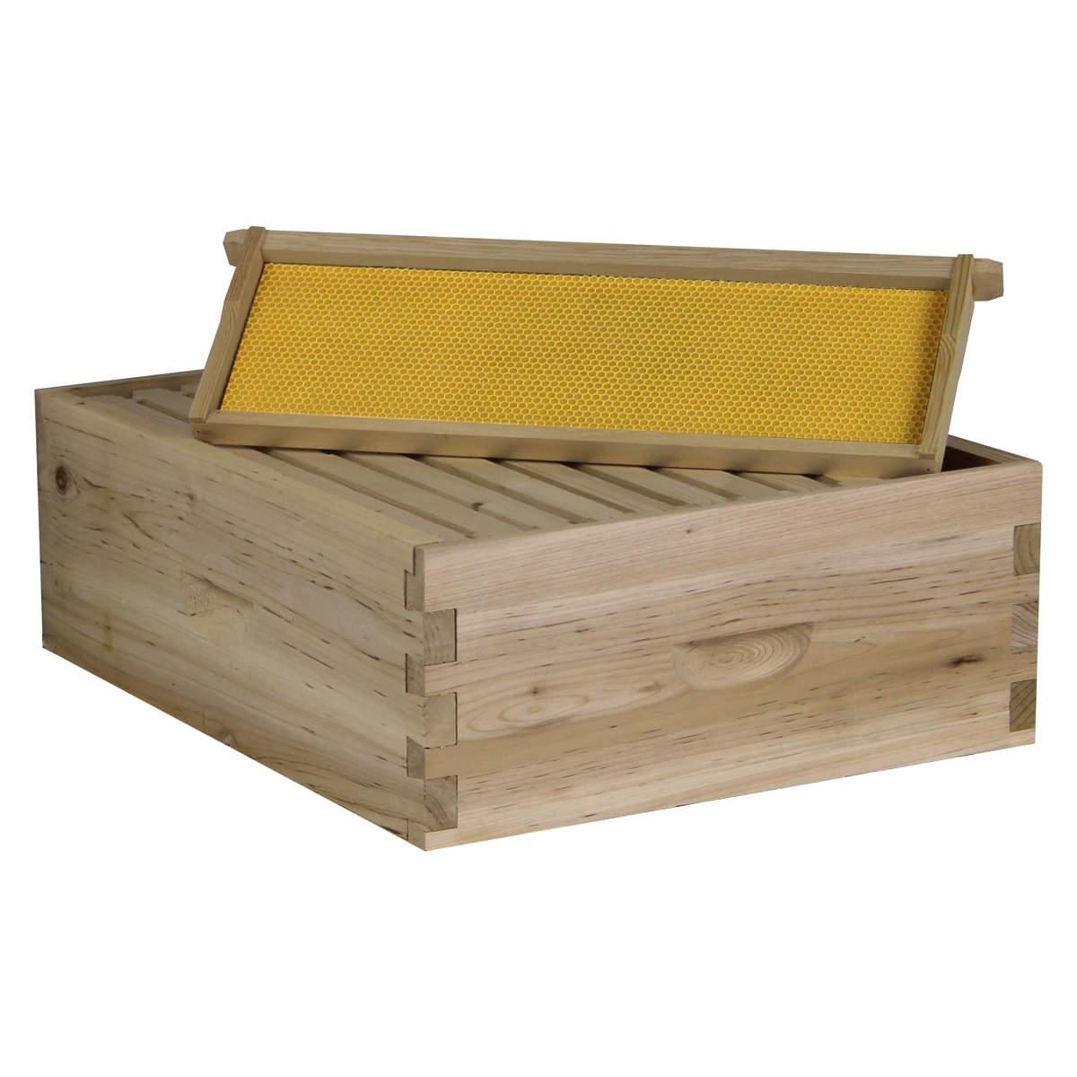 NuBee 10-Frame Beehive Starter Kit – Fully Assembled 1 Deep & 1 Medium Boxes with Frames & Wax-Coated Foundations