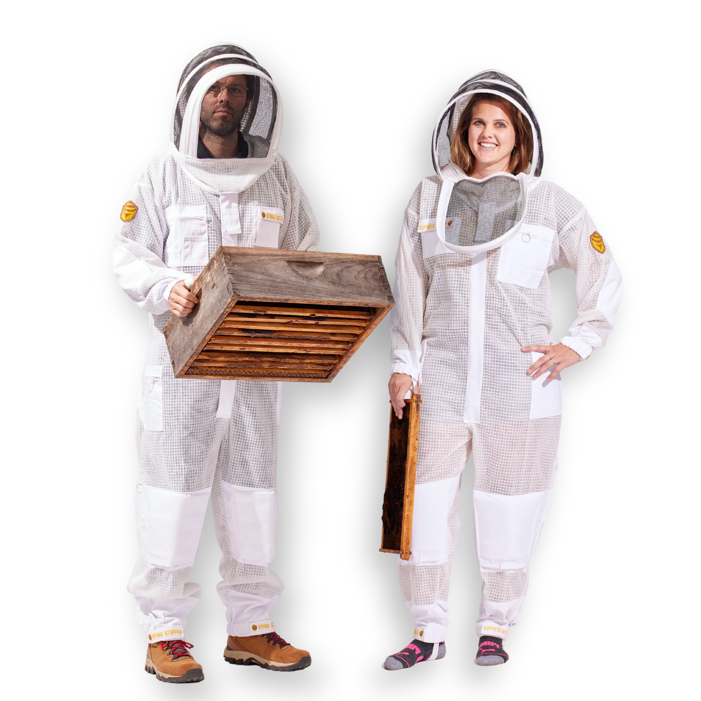 FREE - Sting Stopper Professional Ventilated Beekeeping Suit - Beekeeper White