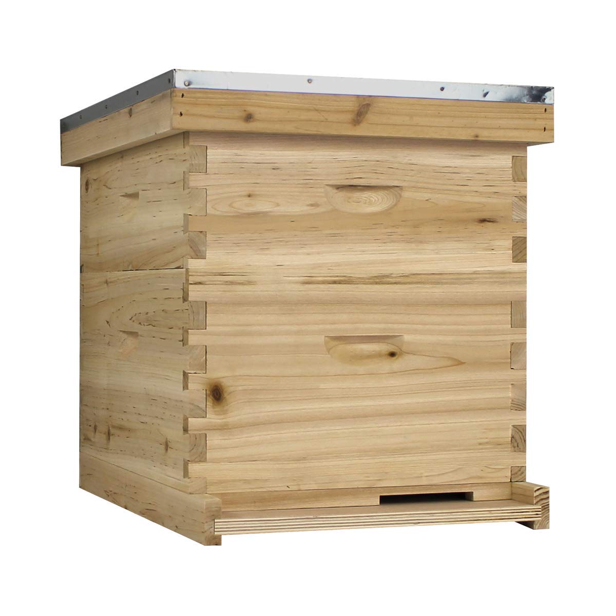 NuBee 10 Frame Complete Beehive Kit – Unassembled (1 Deep + 1 Medium Boxes) with Frames & Wax-Coated Foundations | Beginner Langstroth Hive