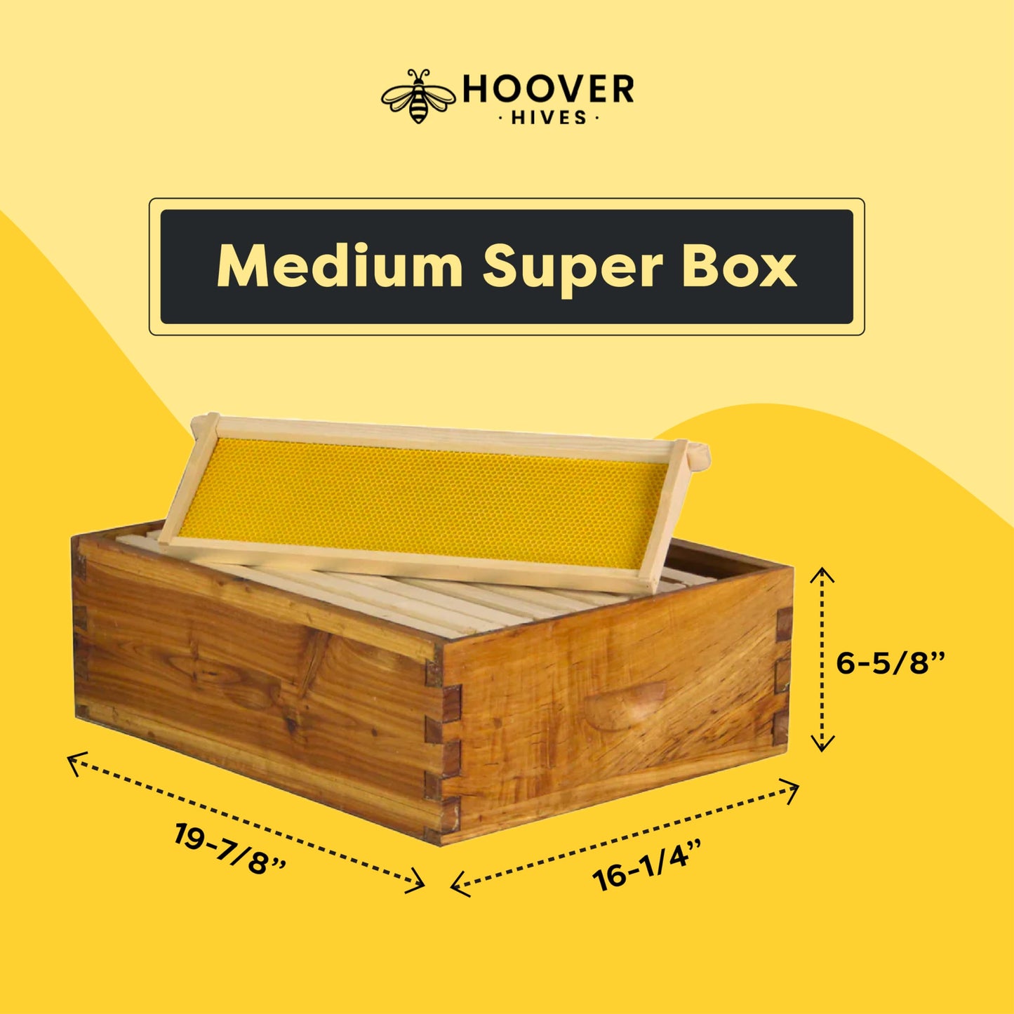 Wax-Coated 10 Frame Beehive - (2)Deeps & (1)Medium (Fully Assembled)